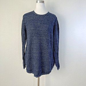 JEANNIE PIERRE  Womans Knit Sweater XL Blue Long Sleeve Crew Neck Pull Over NWT